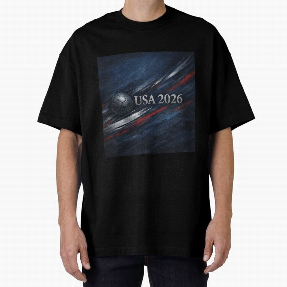 USA 2026 Soccer Emblem Inspired Classic T-Shirt Represent FIFA World Cup 2026 for Fans of CR7 and Messi and Portugal, Bringing Football Festival Excitement, Trophy Ambitions, Country Rivalries and Star Player Buzz; Perfect for People Who Love