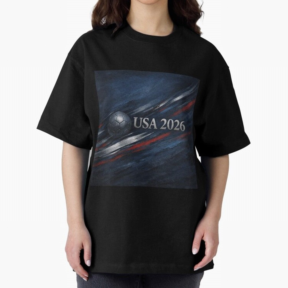 USA 2026 Soccer Emblem Inspired Classic T-Shirt Represent FIFA World Cup 2026 for Fans of CR7 and Messi and Portugal, Bringing Football Festival Excitement, Trophy Ambitions, Country Rivalries and Star Player Buzz; Perfect for People Who Love