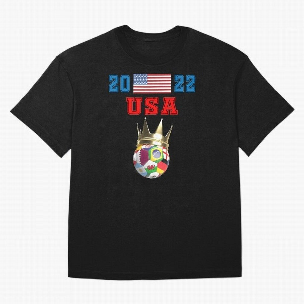 Keep Calm and support USA Football Flag Soccer Jersey Classic T-Shirt Celebrate Golden Goal Energy in the FIFA World Cup 2026 Journey through Haaland and Mbappe Highlights, England and Germany Pride, Championship Spirit, Famous Goals, Roaring