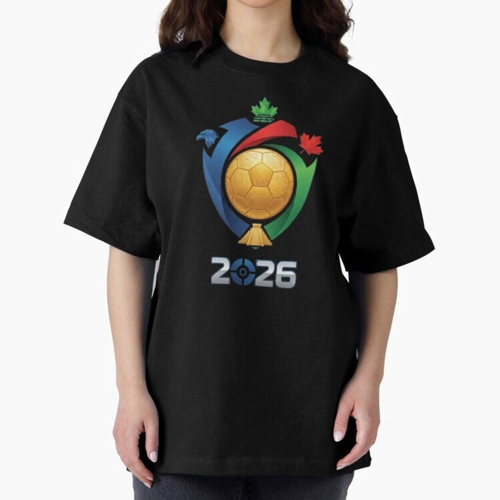 Golden Soccer Ball 2026 Host Nations Emblem Classic T-Shirt Honor the Beautiful Game during Match Day Hype around FIFA World Cup 2026 Group Stage, Messi, Argentina, France and Brazil, Retro Football Energy, Iconic Rivalries, Trophy Chase Drama and