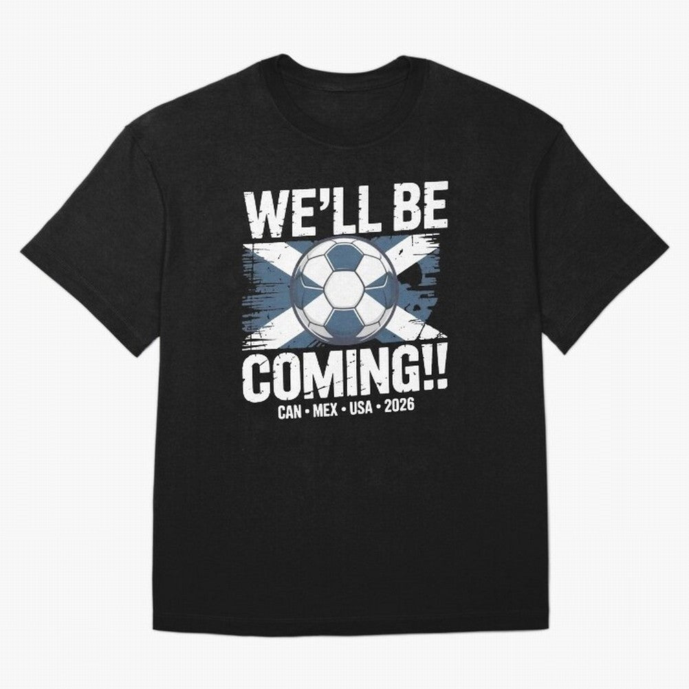 Scotland 2026 Football Qualification National Pride Classic T-Shirt Honor Champions and Dreams in Match Day Hype around FIFA World Cup 2026 Group Stage, Haaland, Spain, Retro Football Energy, Iconic Rivalries, Trophy Chase Drama and Stadium
