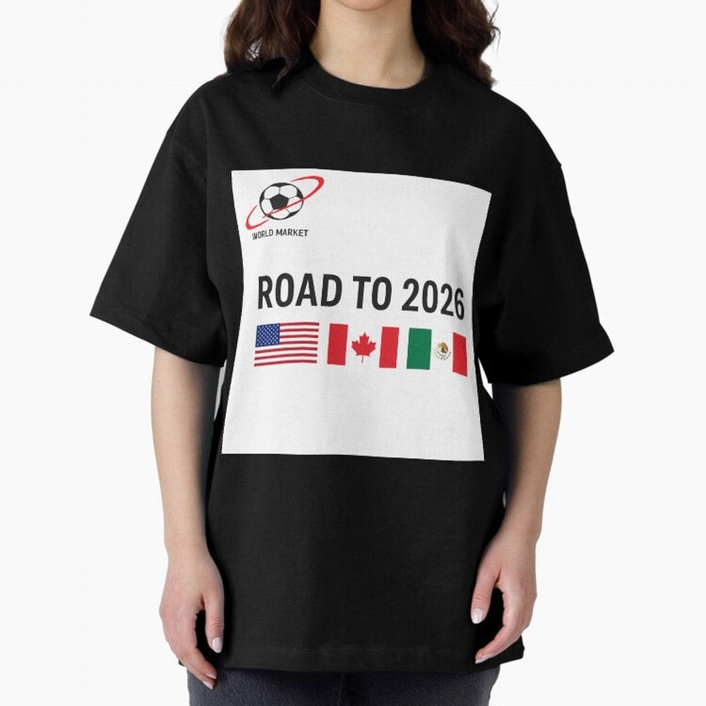 Road to World Cup 2026 Football Journey Classic T-Shirt Follow the Final Road of FIFA World Cup 2026 Group Stage for Fans of Cristiano Ronaldo and Argentina and Brazil, Bringing Tournament Hype, Historic Matchups, Family Viewing Parties and Global
