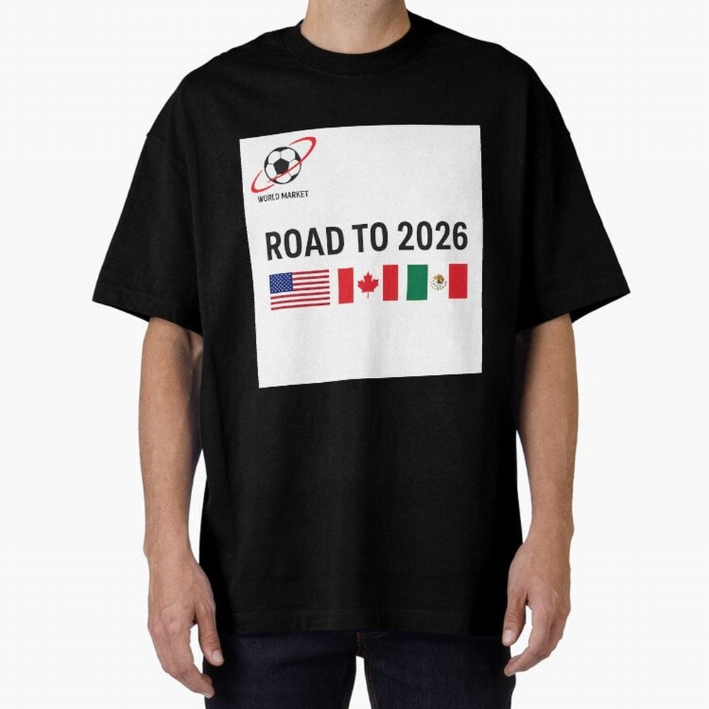Road to World Cup 2026 Football Journey Classic T-Shirt Follow the Final Road of FIFA World Cup 2026 Group Stage for Fans of Cristiano Ronaldo and Argentina and Brazil, Bringing Tournament Hype, Historic Matchups, Family Viewing Parties and Global