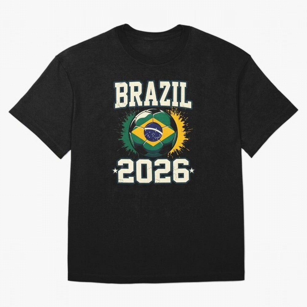 Brazil Soccer Football 2026 Classic T-Shirt Turn Up for Match Day Hype around FIFA World Cup 2026 USA Canada Mexico, CR7, England, France and Netherlands, Game Day Rituals, Football Legends, Country Pride and the Road to the Final; Made for Die