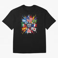 2026 Soccer World Championship Global Flags Paint Splash Sports Fan Graphic Classic T-Shirt Upgrade FIFA World Cup 2026 USA Canada Mexico Centered on Messi, CR7 and Mbappe, Spain Energy, Retro Football Energy, Iconic Rivalries, Trophy Chase Drama