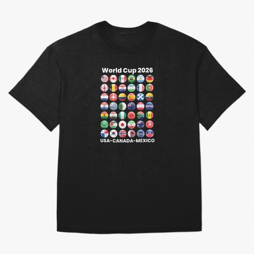 Soccer World Cup 2026 all Country Ball Football Fan Game Day Youth Sports Apparel For Men Women Kids Clothing Classic T-Shirt Build FIFA World Cup 2026 USA Canada Mexico Spirit, Highlighting Spain and Netherlands, CR7, Match Day Excitement,