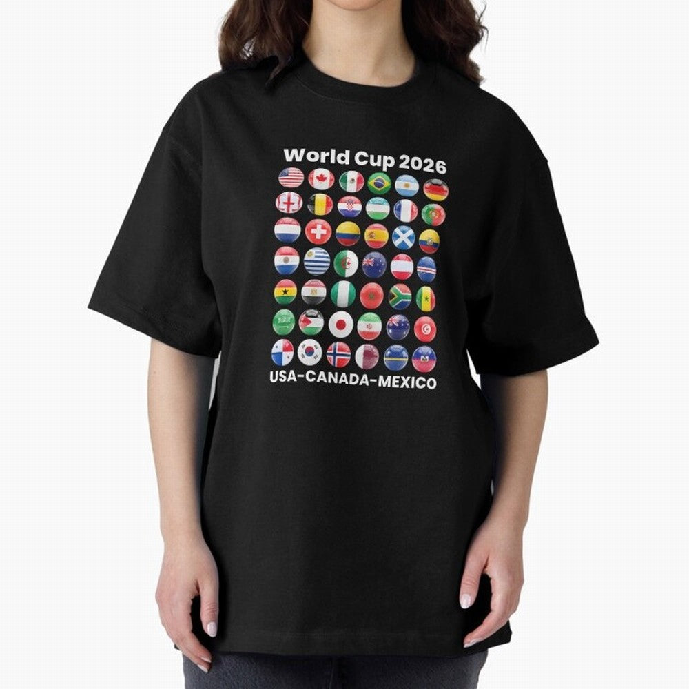 Soccer World Cup 2026 all Country Ball Football Fan Game Day Youth Sports Apparel For Men Women Kids Clothing Classic T-Shirt Build FIFA World Cup 2026 USA Canada Mexico Spirit, Highlighting Spain and Netherlands, CR7, Match Day Excitement,