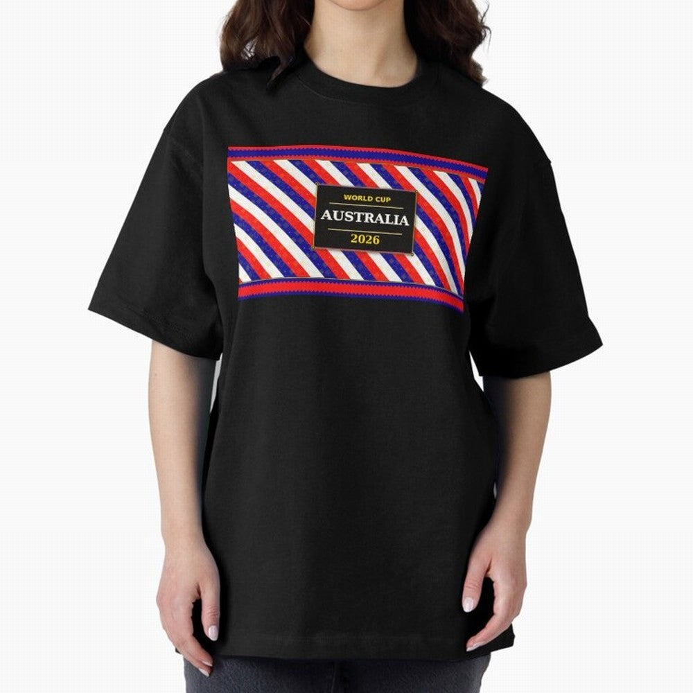 Australia Football Fan 2026 Black Flag Colors Pattern Classic T-Shirt Celebrate Unforgettable Nights in Match Day Hype around FIFA World Cup 2026 Group Stage, Neymar, Haaland and Cristiano Ronaldo, Brazil, Portugal and Argentina, Championship