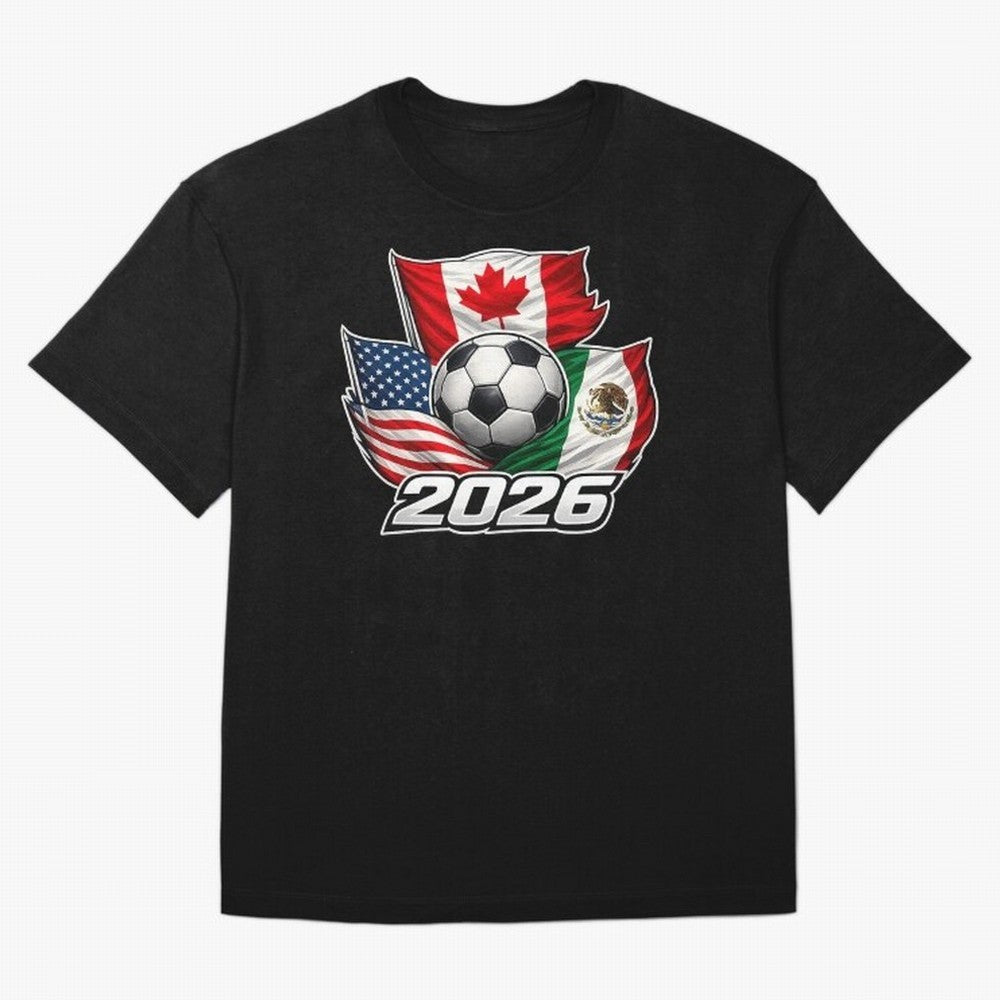 Soccer 2026 USA Canada Mexico ¨C World Football Flags Classic T-Shirt Keep Football History Alive during FIFA World Cup 2026 USA Canada Mexico Celebrating CR7, Brazil, Portugal and Argentina Energy, Championship Spirit, Famous Goals, Roaring Crowds