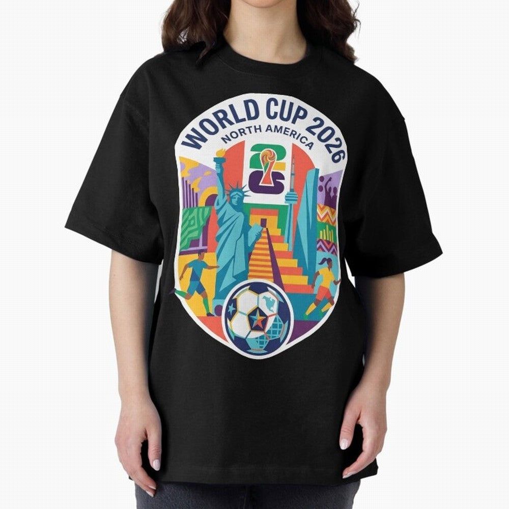 World Cup 2026 North America Soccer Tournament Colorful Emblem Classic T-Shirt Represent Fans Who Live for FIFA World Cup 2026 USA Canada Mexico Inspired by Neymar, Haaland and Cristiano Ronaldo, Germany Energy, Soccer Culture, Superstar Moments,