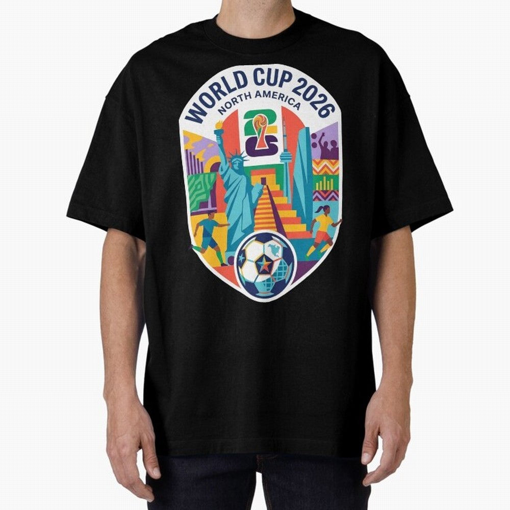 World Cup 2026 North America Soccer Tournament Colorful Emblem Classic T-Shirt Represent Fans Who Live for FIFA World Cup 2026 USA Canada Mexico Inspired by Neymar, Haaland and Cristiano Ronaldo, Germany Energy, Soccer Culture, Superstar Moments,