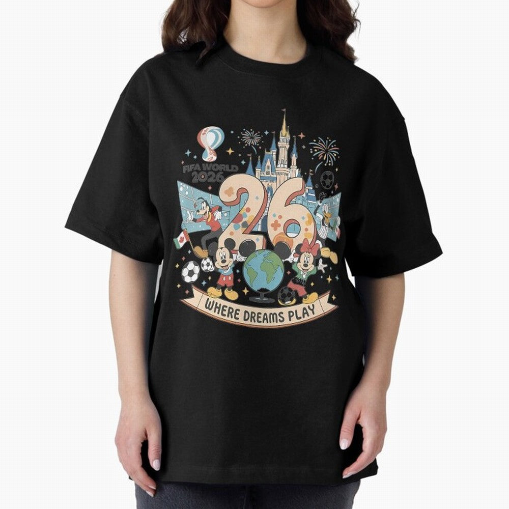 Dreamland Football World Cup26 Classic T-Shirt Follow Every Goal of FIFA World Cup 2026 USA Canada Mexico for Fans of Haaland and Mbappe and Brazil, Portugal and Argentina, Bringing Classic Soccer Heritage, Championship Pressure, Fan Loyalty and
