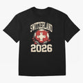 Switzerland 2026 World Cup Classic T-Shirt Show Your Love for FIFA World Cup 2026 Group Stage for Fans of Messi, CR7 and Mbappe and Brazil, Portugal and Argentina, Bringing Championship Spirit, Famous Goals, Roaring Crowds and International