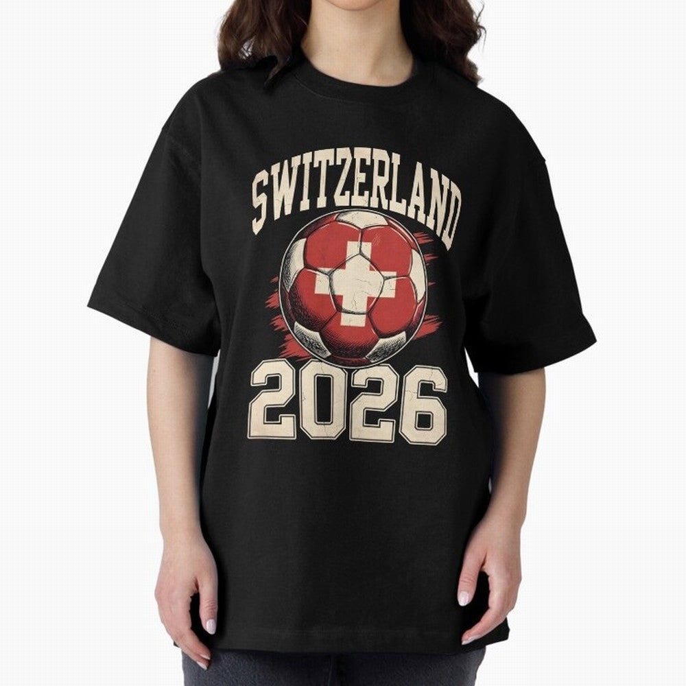 Switzerland 2026 World Cup Classic T-Shirt Show Your Love for FIFA World Cup 2026 Group Stage for Fans of Messi, CR7 and Mbappe and Brazil, Portugal and Argentina, Bringing Championship Spirit, Famous Goals, Roaring Crowds and International