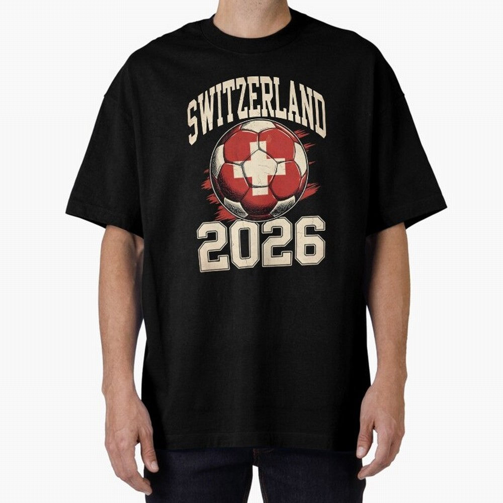 Switzerland 2026 World Cup Classic T-Shirt Show Your Love for FIFA World Cup 2026 Group Stage for Fans of Messi, CR7 and Mbappe and Brazil, Portugal and Argentina, Bringing Championship Spirit, Famous Goals, Roaring Crowds and International