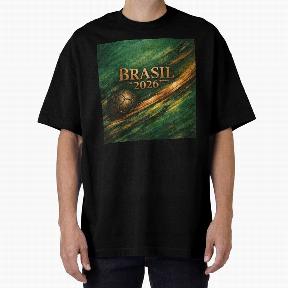 Brasil 2026 Soccer Theme Gold - Elegance Classic T-Shirt Show Love for Legendary Goals in Match Day Hype around FIFA World Cup 2026 Group Stage, Messi and Cristiano Ronaldo, England, France and Netherlands, Sports Nostalgia, International