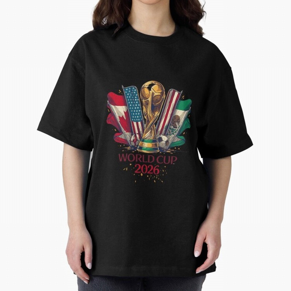 Host Trio Flags Banner Trophy Classic T-Shirt Celebrate Every Goal in FIFA World Cup 2026 Spirit, Featuring Spain, Messi and Cristiano Ronaldo, Global Supporter Spirit, Legendary Goals, National Colors and Tournament Celebration; Perfect for
