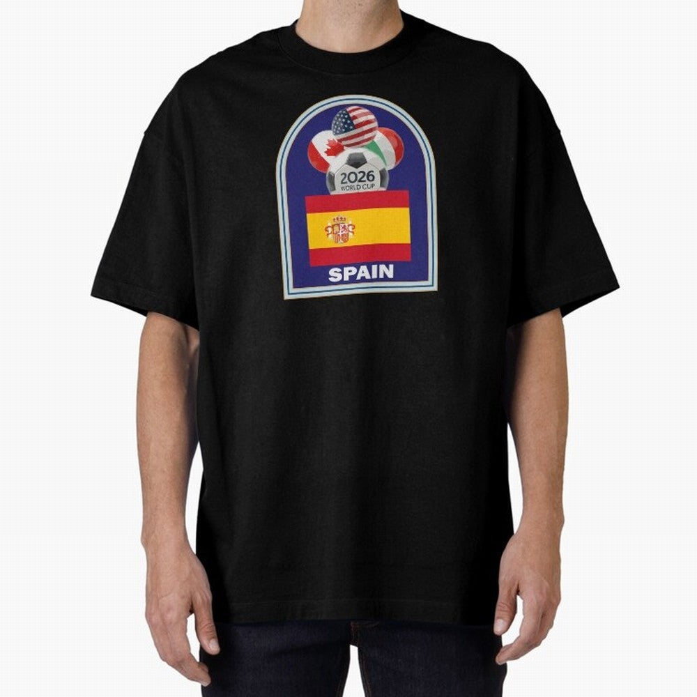 Spain 2026 Soccer T-shirt Classic T-Shirt Celebrate Football Heritage in the FIFA World Cup 2026 USA Canada Mexico Journey through CR7 Highlights, Portugal, Spain and Germany Pride, Vintage Soccer Flavor, Modern Football Stars, National Flags and