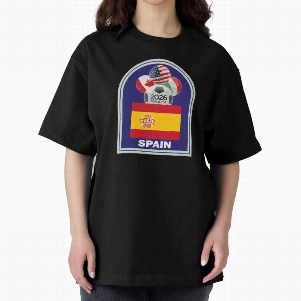 Spain 2026 Soccer T-shirt Classic T-Shirt Celebrate Football Heritage in the FIFA World Cup 2026 USA Canada Mexico Journey through CR7 Highlights, Portugal, Spain and Germany Pride, Vintage Soccer Flavor, Modern Football Stars, National Flags and