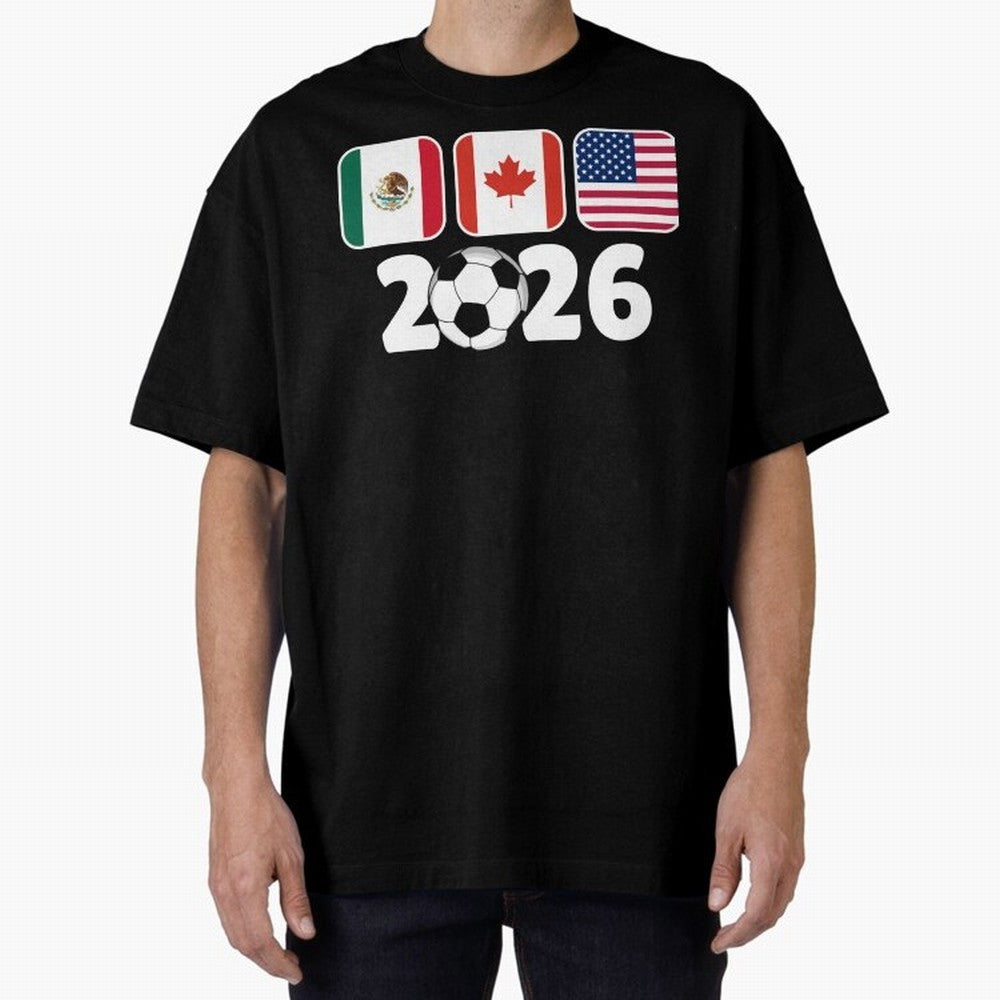 2026 World Cup North America Emblem Retro Classic T-Shirt Represent Global Football Passion for FIFA World Cup 2026 USA Canada Mexico, Made for Messi, CR7 and Mbappe, Spain and Netherlands, Classic Soccer Heritage, Championship Pressure, Fan
