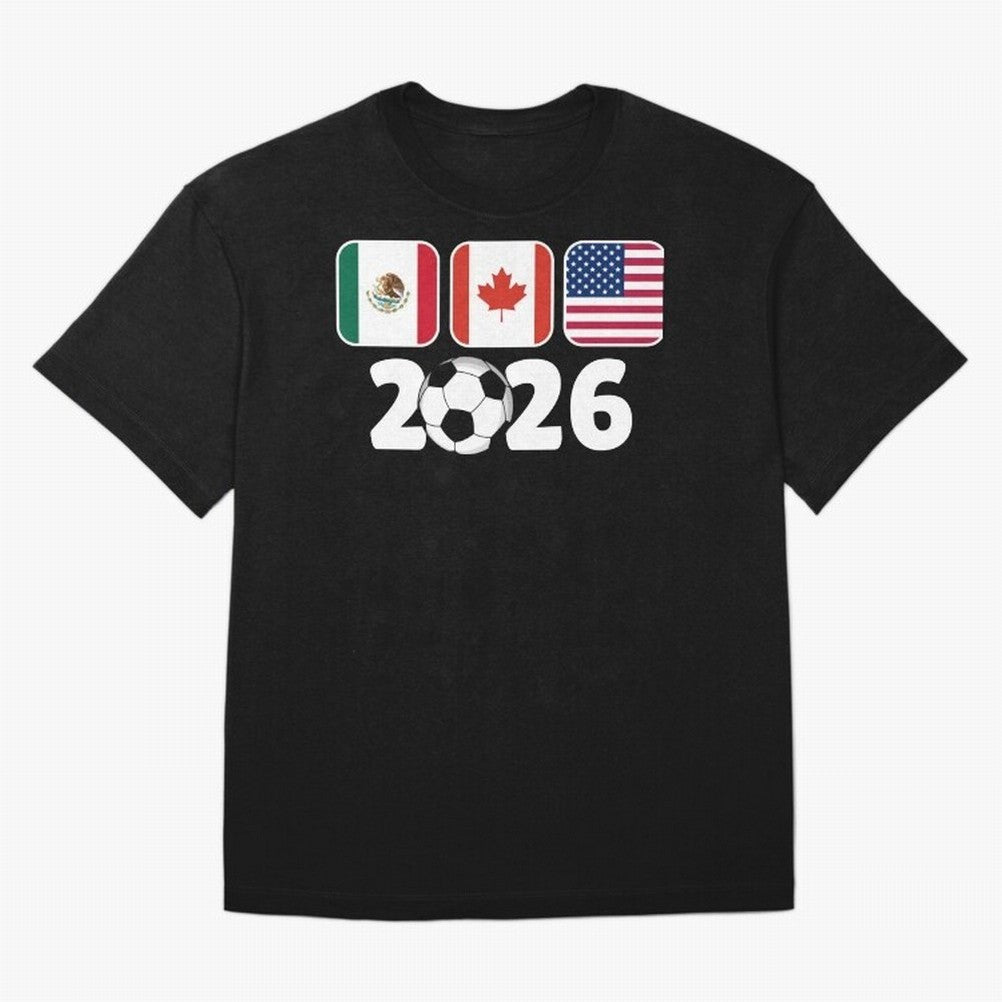 2026 World Cup North America Emblem Retro Classic T-Shirt Represent Global Football Passion for FIFA World Cup 2026 USA Canada Mexico, Made for Messi, CR7 and Mbappe, Spain and Netherlands, Classic Soccer Heritage, Championship Pressure, Fan