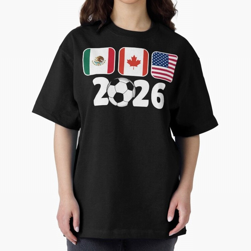 2026 World Cup North America Emblem Retro Classic T-Shirt Represent Global Football Passion for FIFA World Cup 2026 USA Canada Mexico, Made for Messi, CR7 and Mbappe, Spain and Netherlands, Classic Soccer Heritage, Championship Pressure, Fan