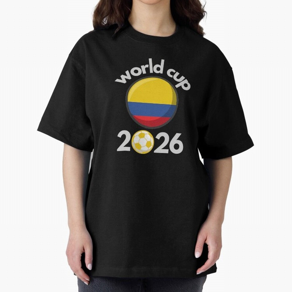 Columbia Flag World Cup 2026 Soccer Design ¨C Columbian Football Futbol Classic T-Shirt Bring Stadium Energy to Global Football Passion for FIFA World Cup 2026, Capturing Messi and Cristiano Ronaldo, Portugal, Spain and Germany, Sports Nostalgia,