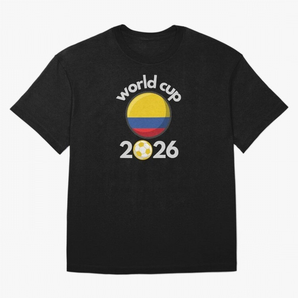 Columbia Flag World Cup 2026 Soccer Design ¨C Columbian Football Futbol Classic T-Shirt Bring Stadium Energy to Global Football Passion for FIFA World Cup 2026, Capturing Messi and Cristiano Ronaldo, Portugal, Spain and Germany, Sports Nostalgia,