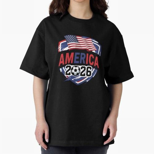 America World Cup 2026 ¨C USA Football Classic T-Shirt Follow the Road to the FIFA World Cup 2026 Journey through Messi and Cristiano Ronaldo Highlights, France and Portugal Pride, Worldwide Fan Energy, Dramatic Goals, Stadium Lights and