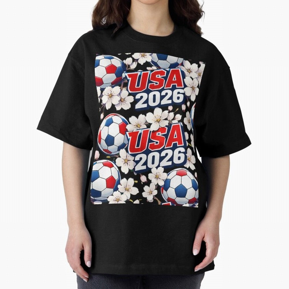 USA 2026 Soccer World Cup Pattern - Artistic Picasso Style Football Classic T-Shirt Relive Global Football Passion for FIFA World Cup 2026, Celebrating CR7 and Messi, England and Germany, Tournament Hype, Historic Matchups, Family Viewing Parties