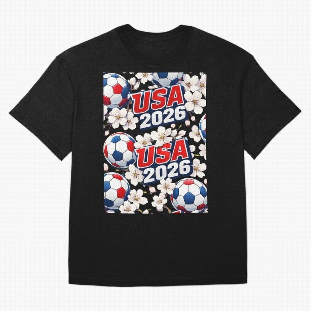 USA 2026 Soccer World Cup Pattern - Artistic Picasso Style Football Classic T-Shirt Relive Global Football Passion for FIFA World Cup 2026, Celebrating CR7 and Messi, England and Germany, Tournament Hype, Historic Matchups, Family Viewing Parties