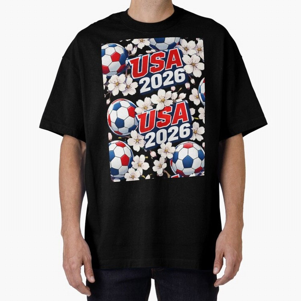 USA 2026 Soccer World Cup Pattern - Artistic Picasso Style Football Classic T-Shirt Relive Global Football Passion for FIFA World Cup 2026, Celebrating CR7 and Messi, England and Germany, Tournament Hype, Historic Matchups, Family Viewing Parties