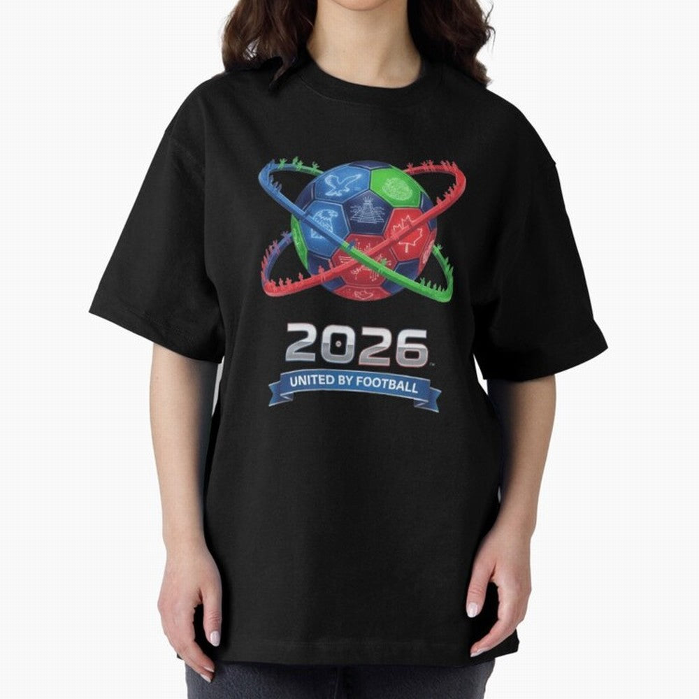 United by Football 2026 Global Connectivity Logo Classic T-Shirt Experience the Global Stage of FIFA World Cup 2026 Group Stage Spirit, Capturing Germany, Cristiano Ronaldo, Worldwide Fan Energy, Dramatic Goals, Stadium Lights and Championship