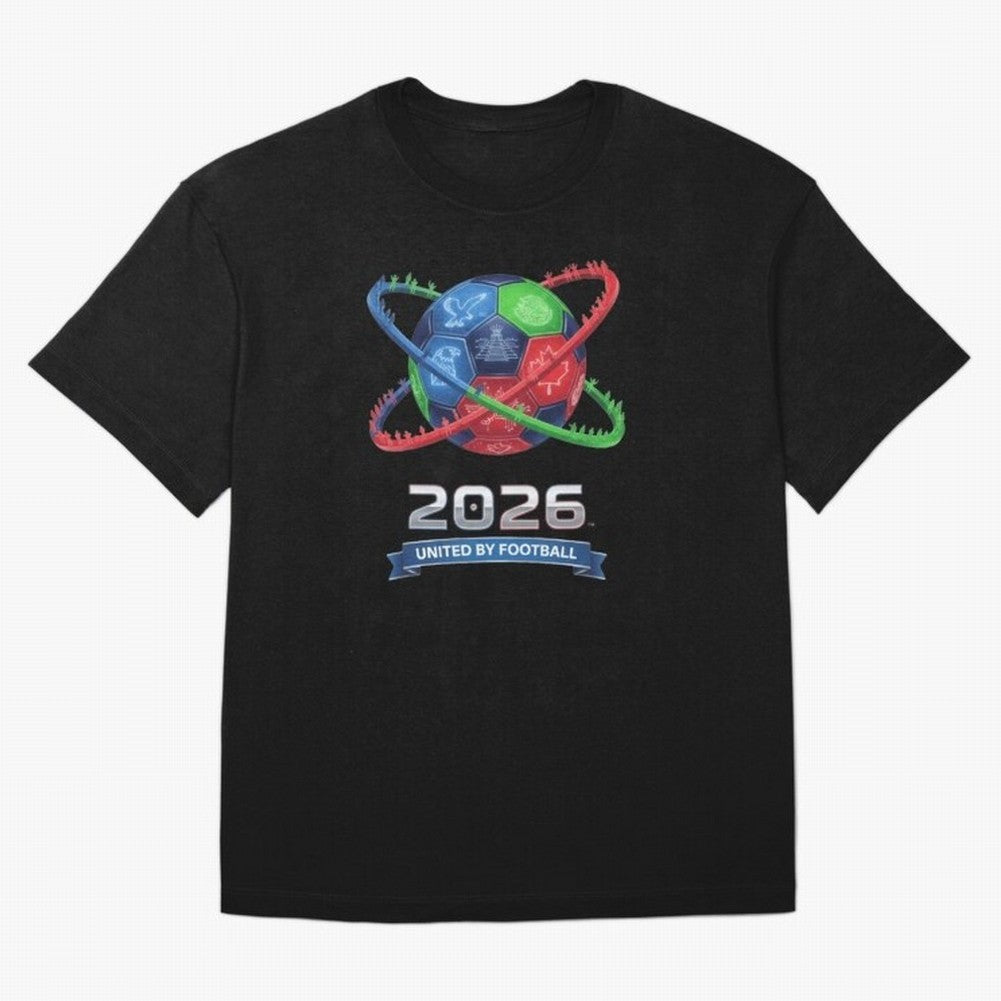 United by Football 2026 Global Connectivity Logo Classic T-Shirt Experience the Global Stage of FIFA World Cup 2026 Group Stage Spirit, Capturing Germany, Cristiano Ronaldo, Worldwide Fan Energy, Dramatic Goals, Stadium Lights and Championship