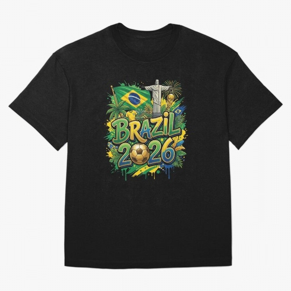Brazil World Cup 2026 Football Legacy Classic T-Shirt Share the FIFA World Cup 2026 USA Canada Mexico Journey through CR7 and Messi Highlights, Portugal, Spain and Germany Pride, Stadium Memories, Football Loyalty, International Chants and