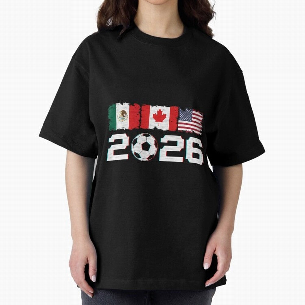 Glitched United 2026 Cup North America Emblem Part Classic T-Shirt Treasure Match Day Hype around FIFA World Cup 2026, Cristiano Ronaldo, Haaland and CR7, Argentina and Brazil, Football Passion, Legendary Performances, Festival Vibes and Supporter