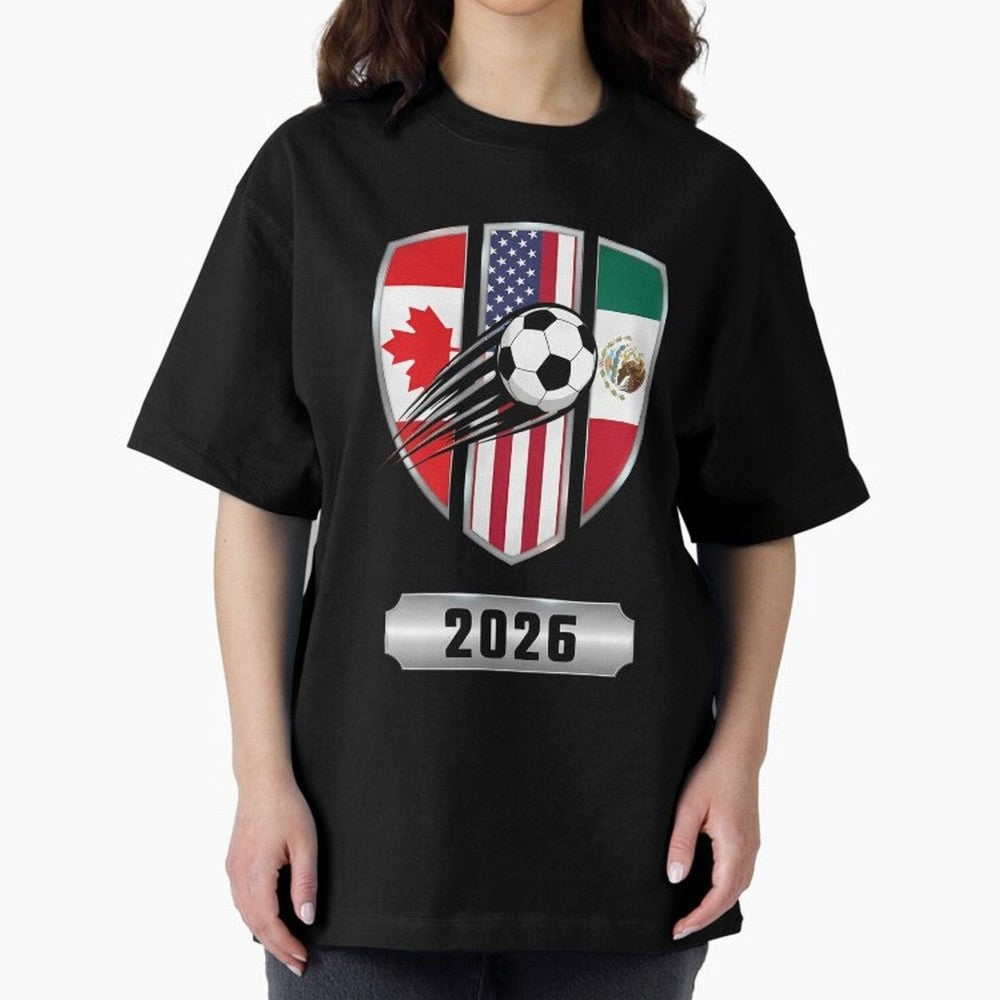 North United America Shield 2026 Cup Classic T-Shirt Bring International Match Energy to FIFA World Cup 2026 USA Canada Mexico Capturing Messi and Cristiano Ronaldo, Germany Energy, Goal Celebration Energy, Supporter Heritage, Football Icons and