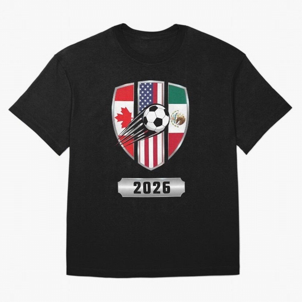 North United America Shield 2026 Cup Classic T-Shirt Bring International Match Energy to FIFA World Cup 2026 USA Canada Mexico Capturing Messi and Cristiano Ronaldo, Germany Energy, Goal Celebration Energy, Supporter Heritage, Football Icons and