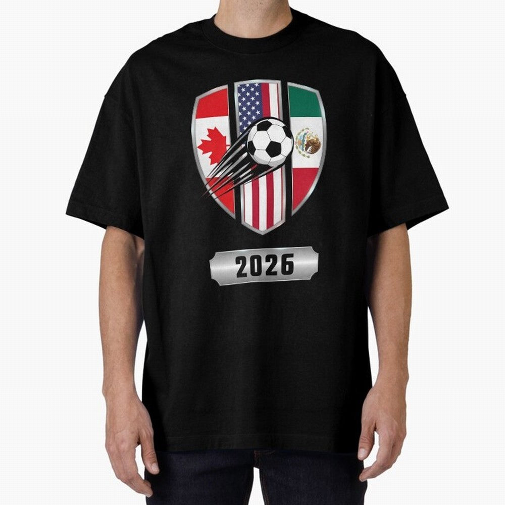 North United America Shield 2026 Cup Classic T-Shirt Bring International Match Energy to FIFA World Cup 2026 USA Canada Mexico Capturing Messi and Cristiano Ronaldo, Germany Energy, Goal Celebration Energy, Supporter Heritage, Football Icons and