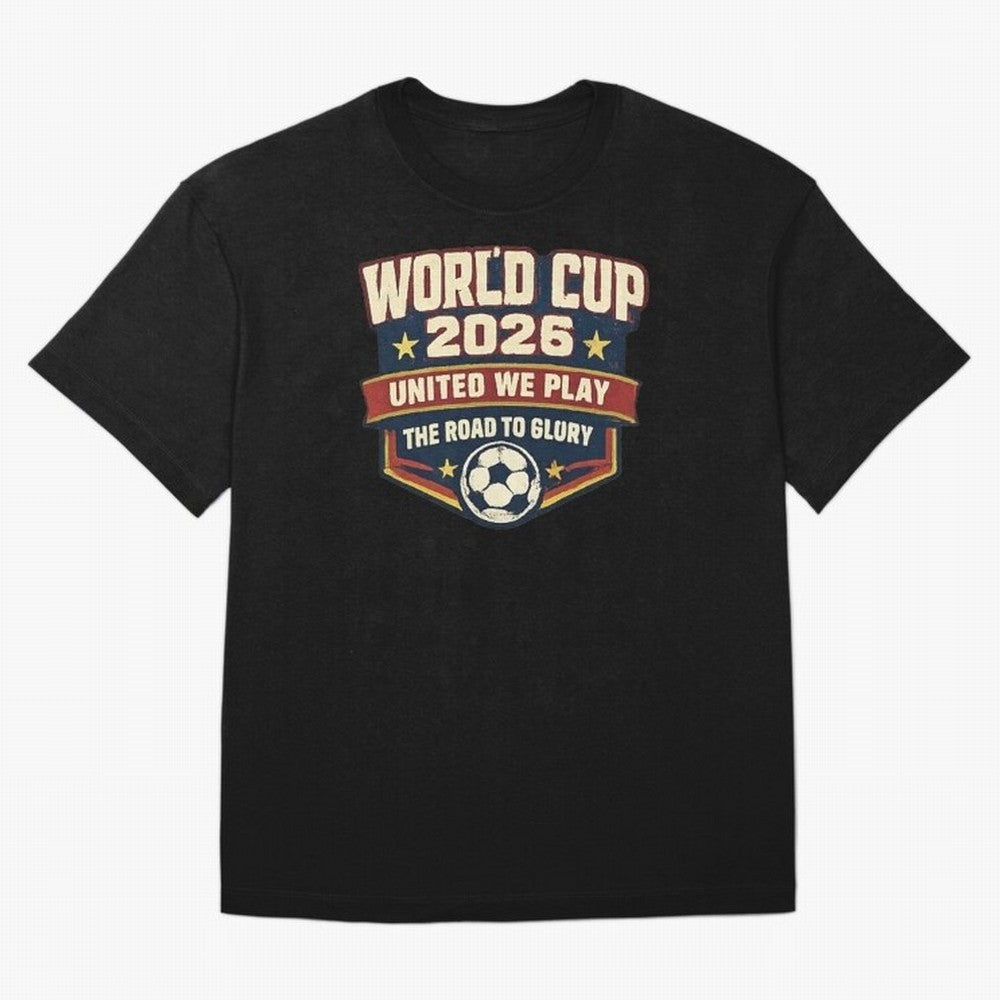 World Cup 2026 United We Play Vintage Soccer Football Fan Design Classic T-Shirt Bring Retro Soccer Energy to Global Football Passion for FIFA World Cup 2026 Group Stage, Driven by Messi and Cristiano Ronaldo, Argentina, France and Brazil, Goal