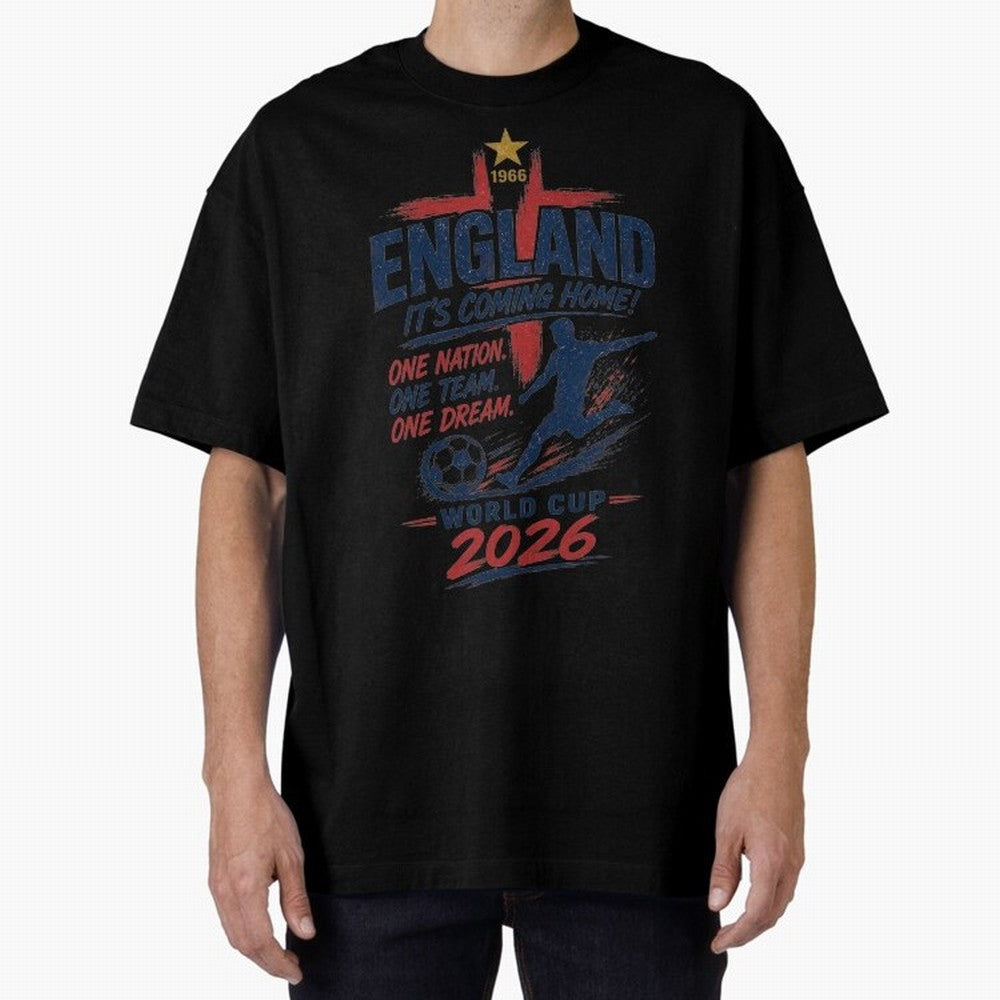 England Fan Art for World Cup 2026 Classic T-Shirt Feel the Roar of FIFA World Cup 2026 Spirit, Centered on France, Neymar, Vintage Soccer Flavor, Modern Football Stars, National Flags and Final Night Emotion; Ideal for Football Dads, Football