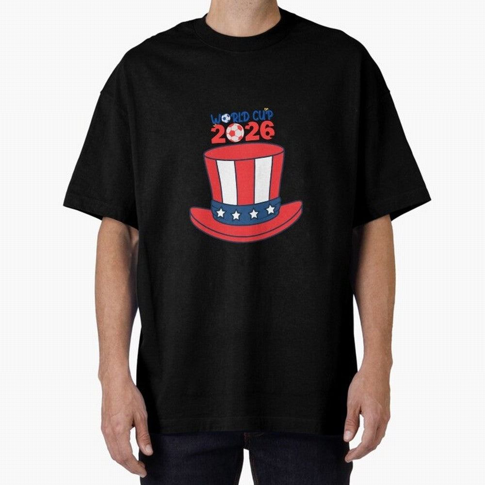 Patriotic Soccer Hat Design for FIFA World Cup 2026 Celebration Classic T-Shirt Showcase Match Day Hype around FIFA World Cup 2026, Messi and Cristiano Ronaldo, France, Vintage Soccer Flavor, Modern Football Stars, National Flags and Final Night