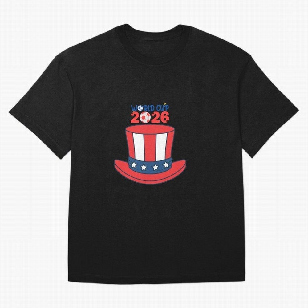 Patriotic Soccer Hat Design for FIFA World Cup 2026 Celebration Classic T-Shirt Showcase Match Day Hype around FIFA World Cup 2026, Messi and Cristiano Ronaldo, France, Vintage Soccer Flavor, Modern Football Stars, National Flags and Final Night