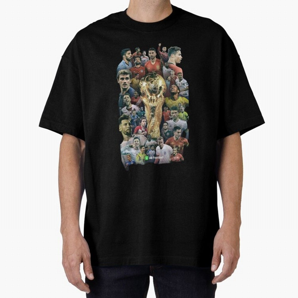 All Football Classic T-Shirt Follow the Final Road of Global Football Passion for FIFA World Cup 2026 Group Stage, Featuring Cristiano Ronaldo, Haaland and CR7, Spain, Supporter Pride, Iconic Celebrations, Legendary Names and Global Match Day