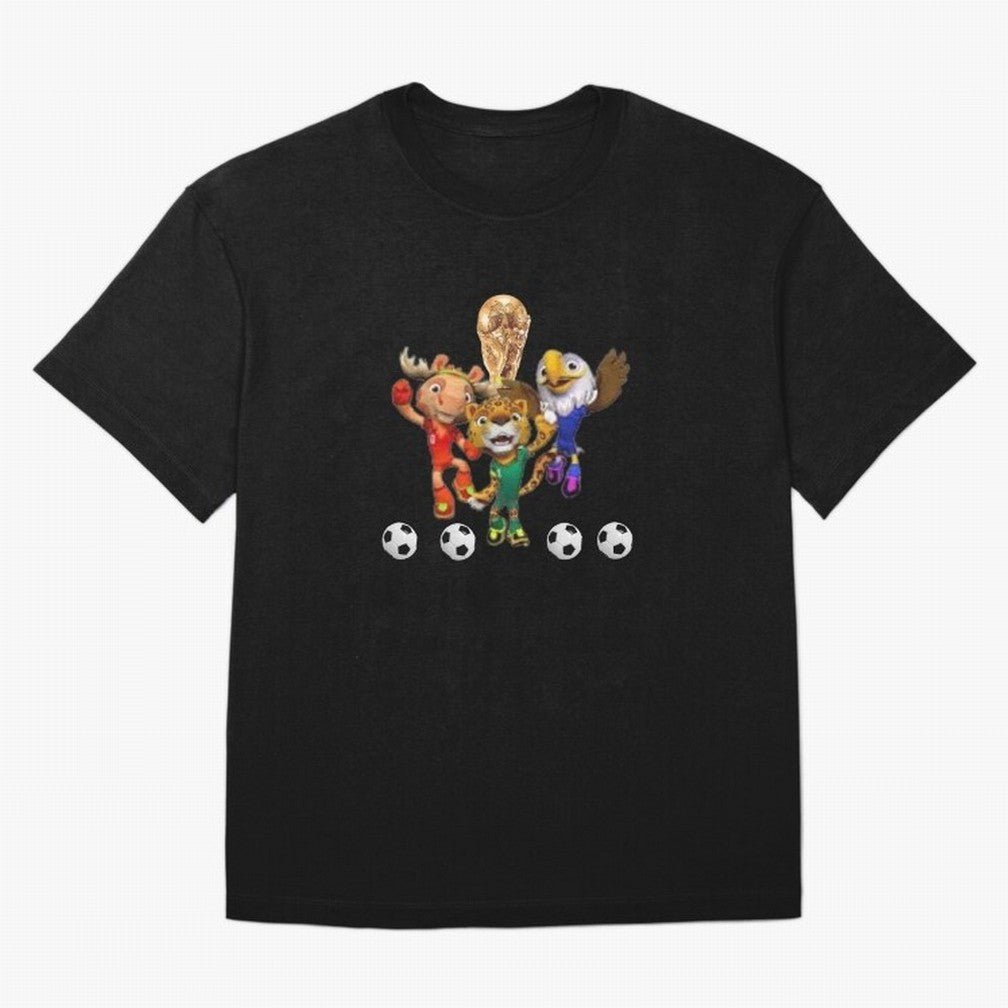 World Cup Mascot Classic T-Shirt Celebrate Supporters United by the FIFA World Cup 2026 USA Canada Mexico Journey through CR7 and Messi Highlights, Brazil Pride, Tournament Hype, Historic Matchups, Family Viewing Parties and Global Sports Pride;