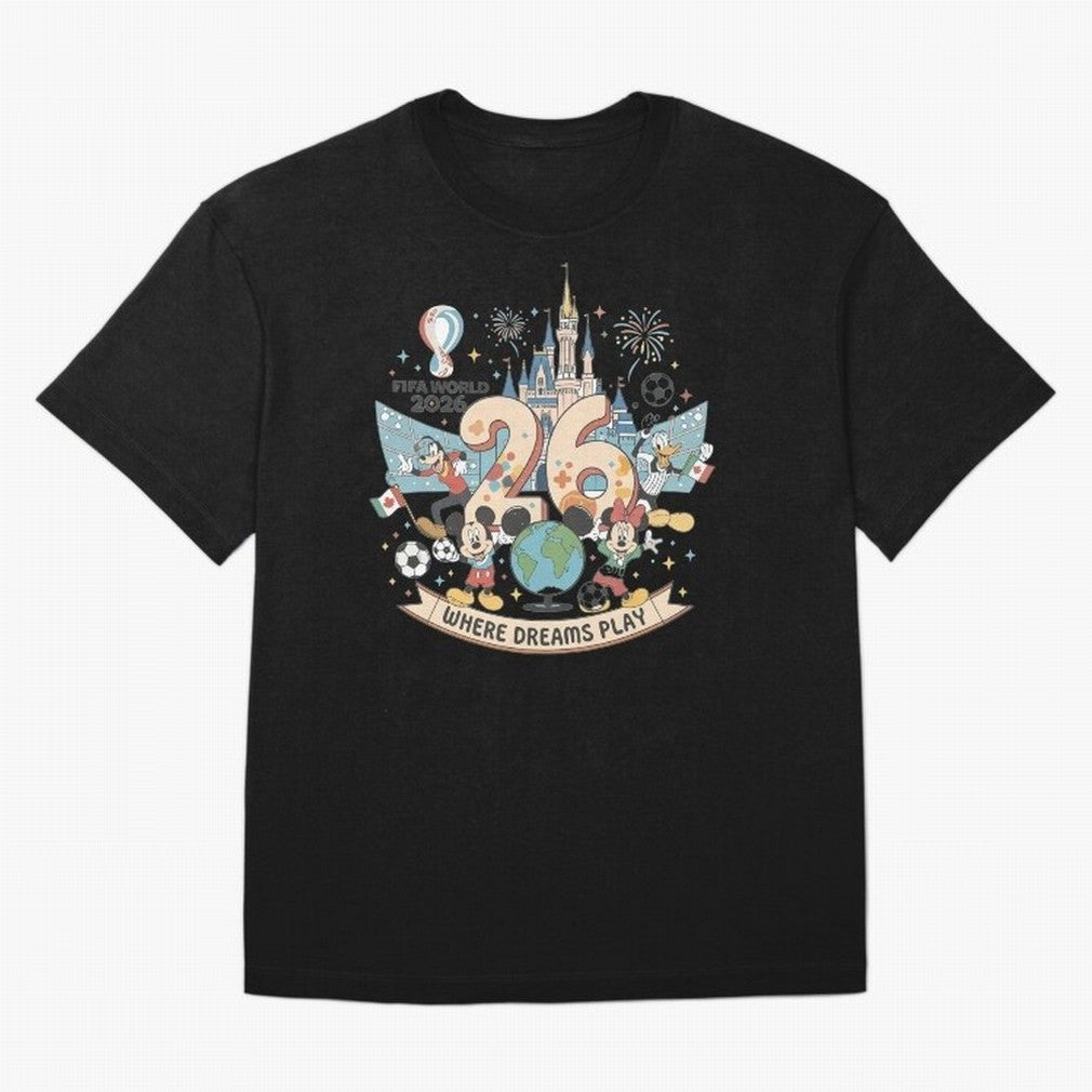 Dreamland Football 26 Shirt | Cute Cartoon Global Celebration Tee Classic T-Shirt Treasure Global Football Passion for FIFA World Cup 2026, Highlighting Mbappe and Neymar, Brazil, Champion Mindset, Group Stage Buzz, Knockout Tension and Passionate