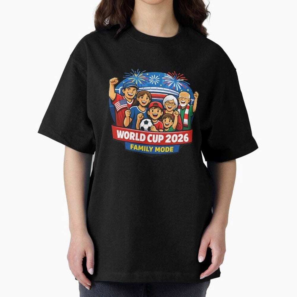 World Cup 2026 Family Mode ¨C Football Fans Celebration Design Classic T-Shirt Create FIFA World Cup 2026 USA Canada Mexico for Fans of Messi and Germany, Bringing Football Festival Excitement, Trophy Ambitions, Country Rivalries and Star Player