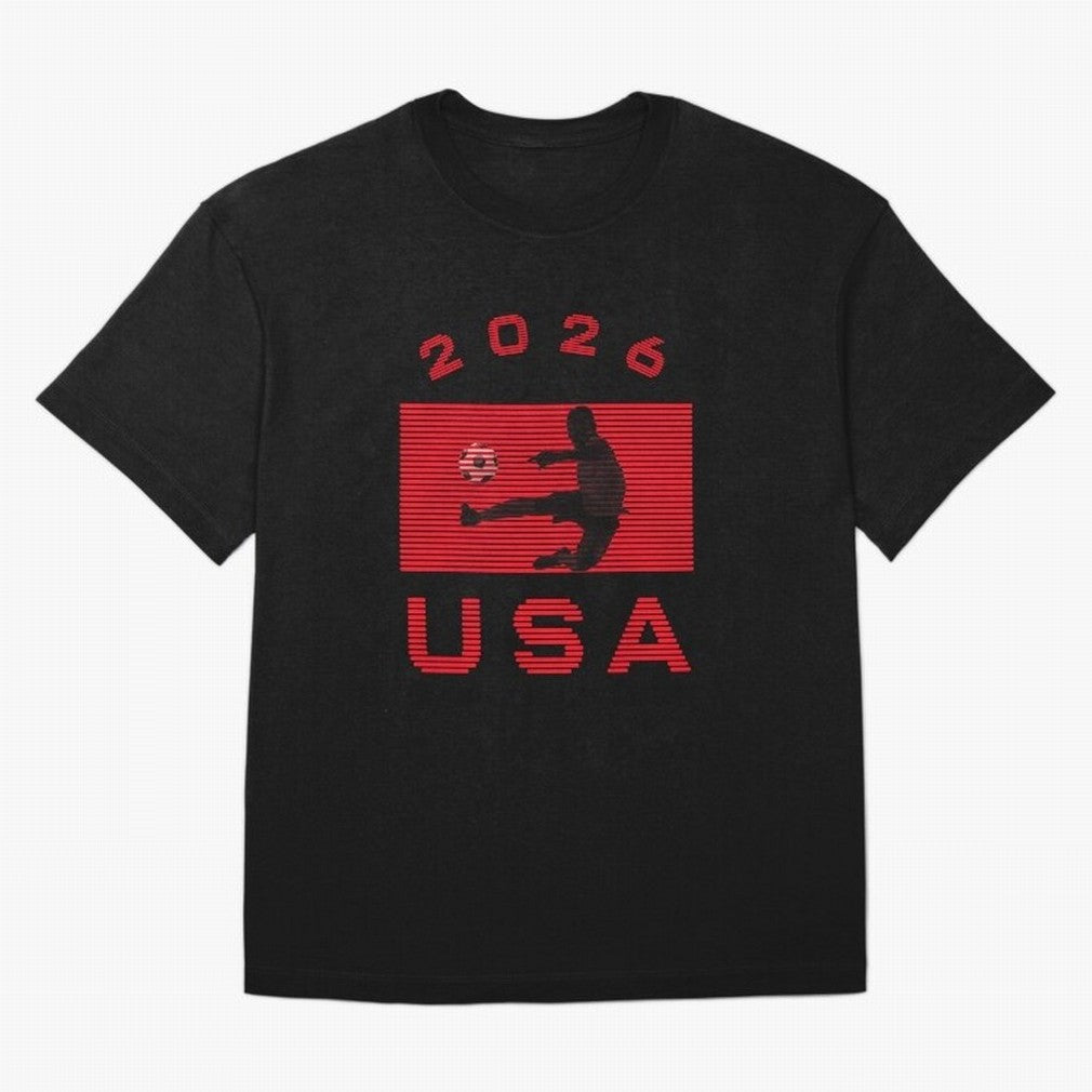 USA Soccer 2026 Player Silhouette Athletic Design Classic T-Shirt Make Every Kick Count in FIFA World Cup 2026 Group Stage Spirit, Featuring France, Neymar, Stadium Memories, Football Loyalty, International Chants and Championship Tradition; Ideal