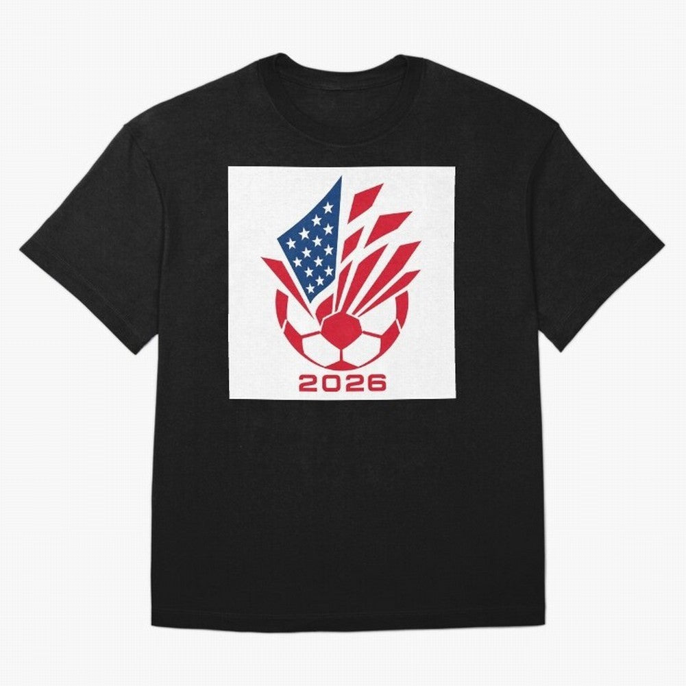 American Soccer 2026 Flag Burst Emblem Classic T-Shirt Share Match Day Hype around FIFA World Cup 2026 Group Stage, Mbappe, Spain and Netherlands, Stadium Memories, Football Loyalty, International Chants and Championship Tradition; Ideal for