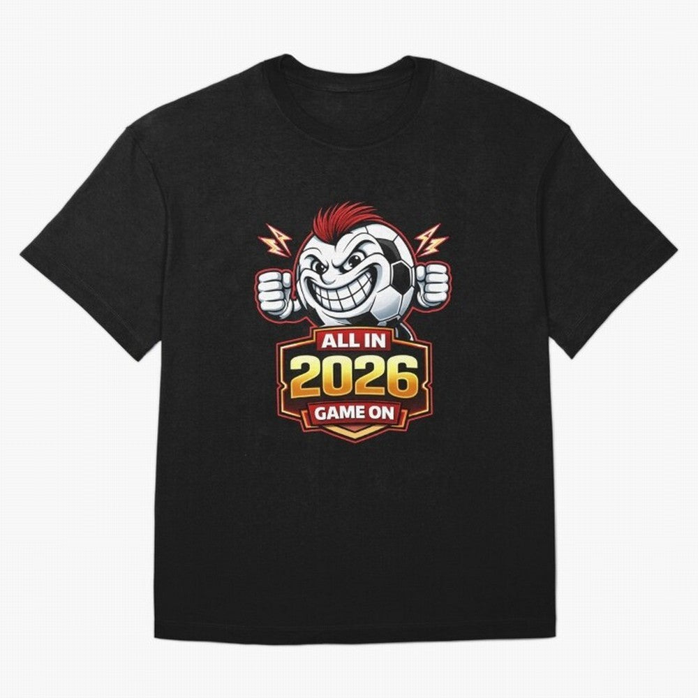 All in 2026 soccer fan design Classic T-Shirt Experience the Global Stage of Match Day Hype around FIFA World Cup 2026 USA Canada Mexico, Mbappe, Portugal, Soccer Culture, Superstar Moments, National Team Dreams and Competitive Fire; Perfect for